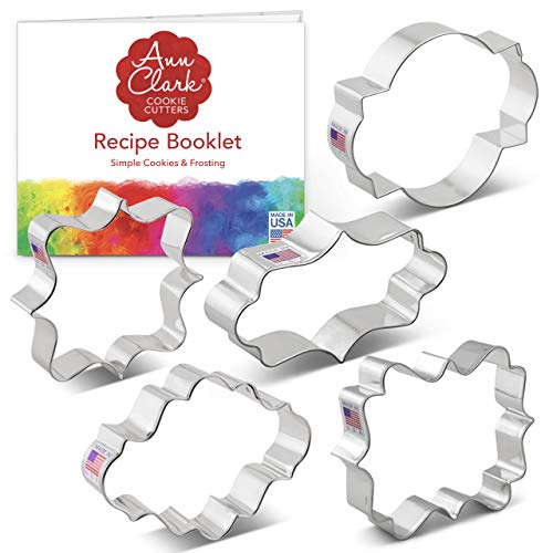 Ann Clark Plaques & Frames Cookie Cutter Set of 5, Made in USA