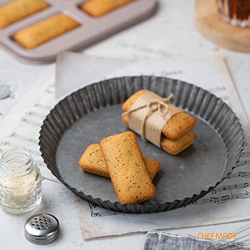 CHEFMADE Financier Cake Pan, 8-Cavity Non-Stick Muffin Pan Biscuits Cookies Bakeware for Oven Baking (Champagne Gold) - size: 03 - Financier Mini 8 Cups