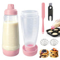 Pancake Batter Dispenser Bottle,34oz,BPA-Free Dishwasher-Safe,Pink - size: 2pcs Pink Batter Dispenser