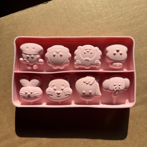 2Pack Animals Silicone Lollipop Molds Kit with Sticks for Hard Candy - color: 2pcs Animal D