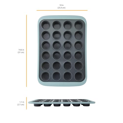 Chicago Metallic Silicone Mini Muffin Pan 24 Cup - 10 Inch - style: 24 Cup Muffin Pan