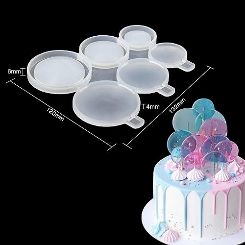 mostsom Chocolate Silicone Mold Silicone Mold Round Lollipop Mold Cake Decorating Tools 3D Snack Tool For Same as Snack Party Kitchen 2PCS (G_ Round) - size: G_ Round