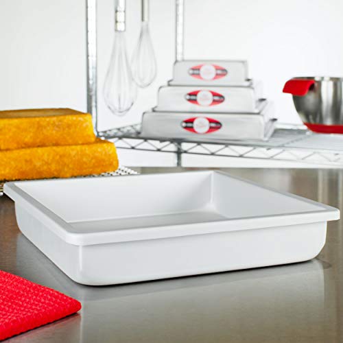 Fat Daddio's Anodized Aluminum Square Cake Pan, 10 x 2 Inch - size: 10 x 2 Inch, style: 2" Depth