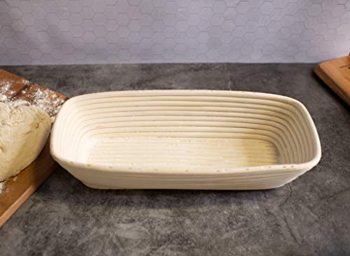 Frieling Proofing Basket, Brotform Bread Rising Banneton and Serving Basket, Rectangle, 12-Inch by 5.5-Inch - size: 12" x 5.5"