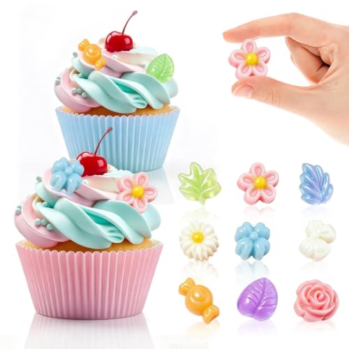 2PCS Flower Shape Floral Silicone Candy Molds