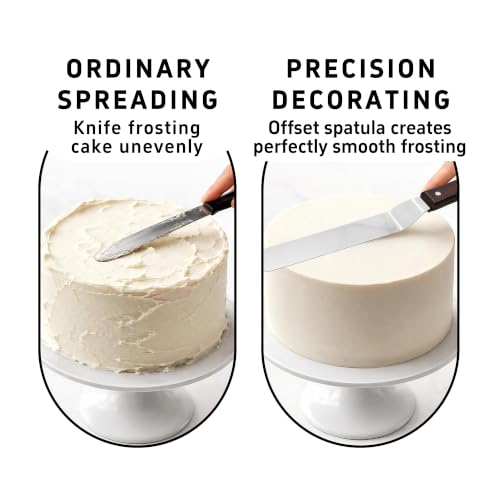 3Pcs 6 & 8 & 10 Inch Stainless Steel Angled Cake Icing Spatula - size: 6 & 8 & 10 Inch