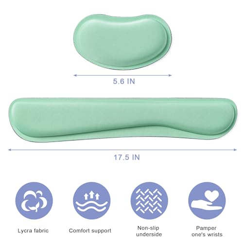 Keyboard Wrist Rest,Ergonomic Wrist Support for Keyboard,Bean Green - color: Bean Green