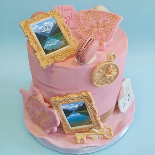 Silicone Picture Frame Molds for Resin Fondant Clay - color: Baroque Frame Mold(XL238)