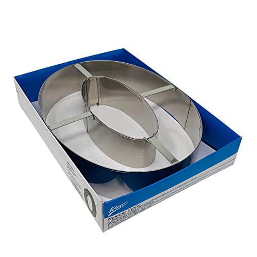 Extra Large Number 0 Cake Cutter, Silver - size: #0, 11-inches Tall