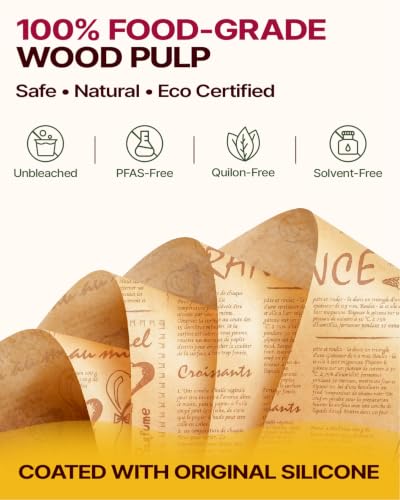 Katbite 130Pcs 10 Inch Sandwich Wrapping Paper, Heavy duty Deli Paper, Greaseproof & Non-stick Parchment Paper, Pre-cut Unbleached Parchment Paper is Perfect for Wrap Bread, Burger and Sandwich - size: 10x10 Inch 130 Pcs