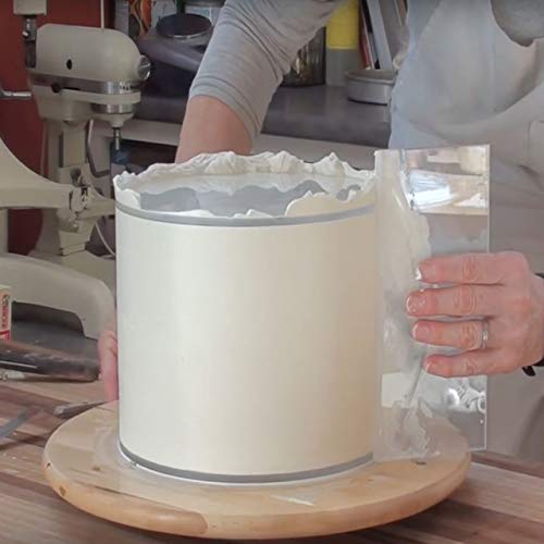 CAKESAFE 10 Inch Clear Quad Acrylic Cake Scraper, Cake Icing Scraper and Butter Cream Smoother - size: 10" Quad Scraper