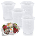 Palksky Silicone Cups for Melting Chocolate, 4PCS Silicone Measuring Cups with 350ml Capacity, Reusable Baking Supplies for DIY Chocolate Molds - size: 4*350ml
