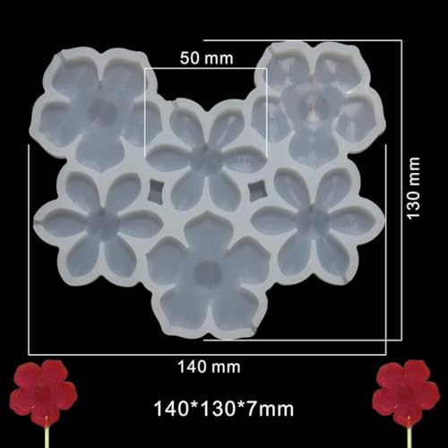 mostsom 2pcs/lot Silicone Lollipop Mold No Sticks Flower Shape Hard Candy Epoxy Resin Cake Decorating Tool Baking Accessories (C_ Flower)