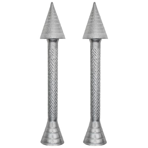 2 PCS Cake Decorating Stick Aluminum Alloy Pastry Cone Holder Silver Icing Flower Nail for Baking Decoration