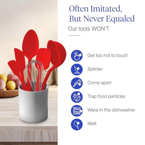 GIR: 10-Piece Silicone Ultimate Kitchen Utensils Set – Red - color: Red, size: 10 - Piece Set