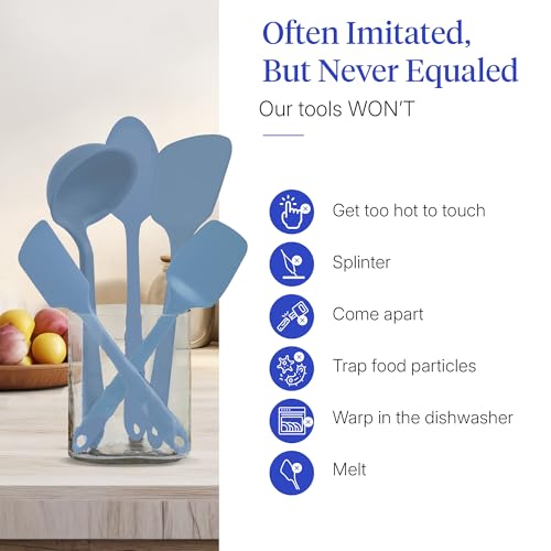 GIR: 5-Piece Silicone Ultimate Kitchen Utensils Set – Slate - color: Slate, size: 5 - Piece Set