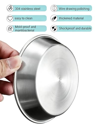 Dipping Bowls, Silver, 3.15 Inch, 10 Pack - color: Silver