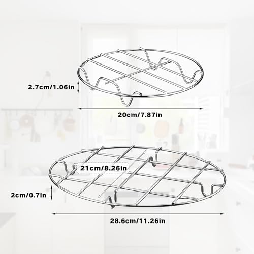 2 Pieces 304 Stainless Steel Cooling Racks, Roasting Rack - size: Large