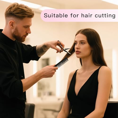 4 Pcs Rat Tail Comb Set for Women -Fine Tooth Styling comb with Pick, Anti-Static Heat Resistant Teasing Comb,Professional Hair Parting Tools for Smooth Detangling, Updos & Salon-Perfect Hairstyles. - color: Purple-Blue-Pink-Black