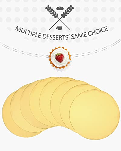 qiqee 12 Inch Gold Cake Boards Round 40-Packs Circles Rounds Base Food-Grade Cardboard Cake Plate（Thinner But Stronger） - color: Gold, size: 12 inch / 40Pcs