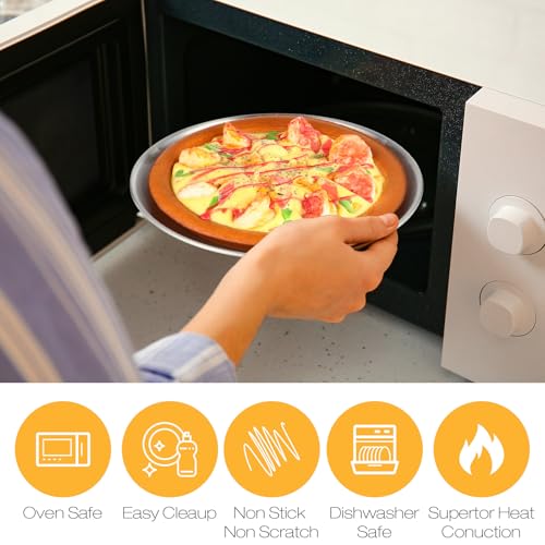 8 Pieces Silver Pizza Pans 8, 9, 10, 12 Inch Bakeware - color: Silver, size: 8, 9, 10, 12 Inch