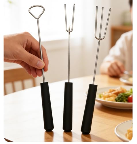 6-Piece Stainless Steel Chocolate Dipping Fork Spoon Set, 7.87 in.