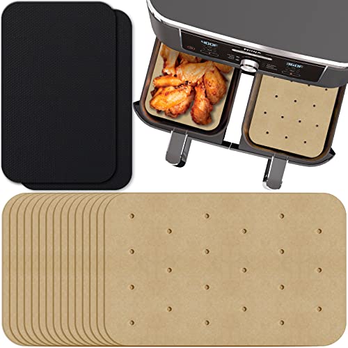 WMKGG Rectangular Air Fryer Parchment Paper, 100 PCS Air Fryer Liners - size: 5.5"x8.1"-100 pcs Parchment Paper