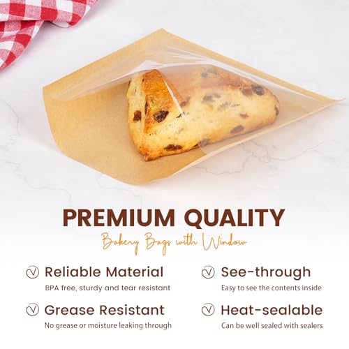 300 Pack Cookie Packaging Bags with Seal, Heat Sealable Cookie Sleeves - size: 5.7" x 6.5"