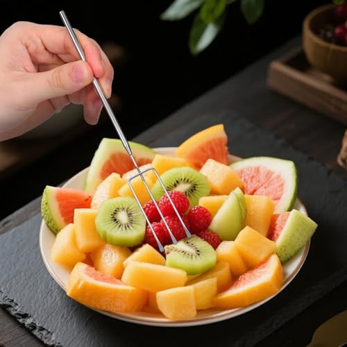 Cabilock Fondue Forks Stainless Steel 3 Fork Styles 7.87 * 0.78 * 0.11in