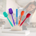 5-Pack Silicone Spatula Set – Heat-Resistant Baking, Cooking & Mixing Tools, Seamless Design, Non-Stick & Easy to Clean, Multicolor - color: Multicolor