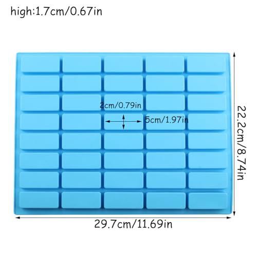 40 Cavity Rectangle Silicone Candy Molds - color: Style A
