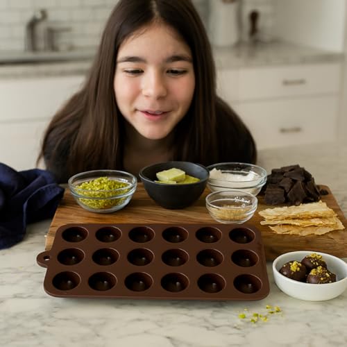 Mrs. Anderson’s Baking Chocolate Mold, European-Grade Silicone, Truffle, Set of 2 - style: Truffle, Set of 2