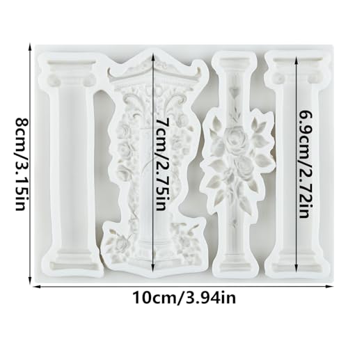 European Roman Column Silicone Mold Baroque Pillars Fondant Molds - color: Style C