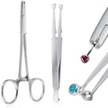 2 Pcs Piercing Ball Grabber Tool, 3mm Piercing Barbell Clamps Tool - size: Common