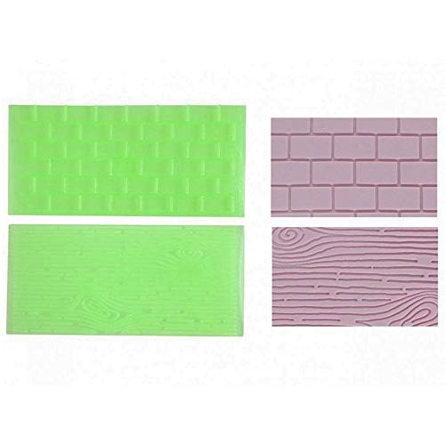 Tree Bark and Brick Wall Impression Mat, Set 1