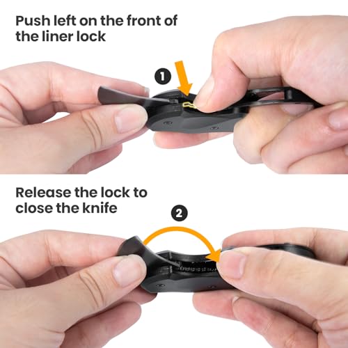 FUNBRO Small Pocket Knife Gift for Men - color: 1 Pack Black