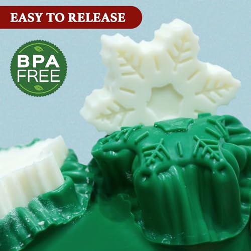 HKNMTT Christmas Silicone Soap Molds, 4 PCS Large Size Xmas Soap Cake Mold Set, 3D Tree Snowflake Gingerbread Santa Snowman Moulds for Home DIY Gifts Candles Chocolate Ice Cube Bath Bombs Jelly - style: Christmas 4PCS
