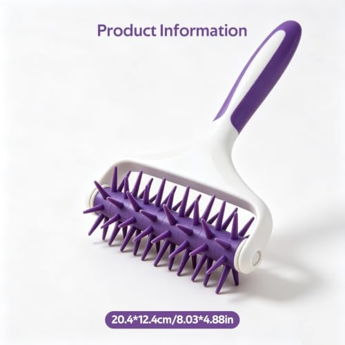 Pizza Dough Docker,Pastry Dough Roller for Home & Commercial Kitchen,Pizza Making Accessories，Purple
