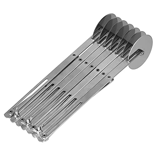 Yosoo Health Gear Pastry Cutter Wheels Dough Roller Divider, and Handle, Foldable Adjustable Pastry Knife Baking Roller