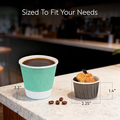 Restaurantware 2 oz Round Gray Paper Medium Baking Cup, 200 Pack - color: Gray, size: Medium