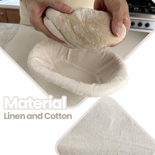 6 Pack Proofing Basket Liners Covers fit 10in Oval - size: 10inch Oval