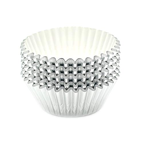 Standard Silver Foil Cupcake Liners Muffin Baking Cups for Party and More, 100-Count - color: Silver