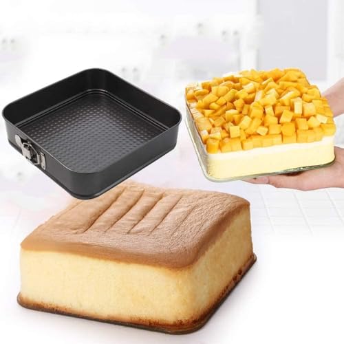 3PCS Square Leakproof Springform Pan with Removable Bottom 9/10/11 inch Springform Cake Pan Non-stick Square Bakeware for Cheesecakes Pizz andQuiches A unique gift for baking enthusiasts