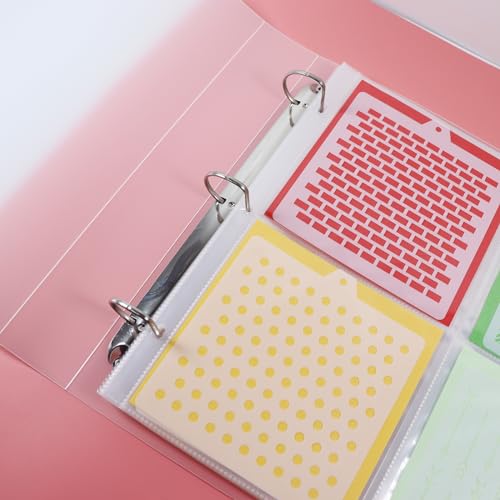Cookie Stencil Storage Binder Die Cut And Stamp Storage Folder Baking Stencil Organizer Scrapbooking Cutting Dies Stencil Storage Book Collections Case Organizer (8Pockets x 30Pages) - size: 8Pockets x 30Pages