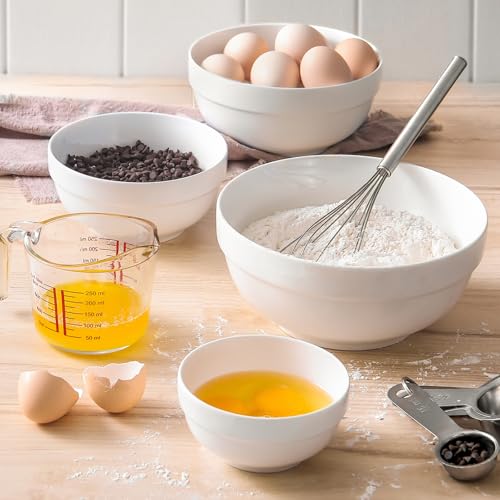 DOWAN Serving Bowls, Nesting Mixing Bowl Set (64/42/28/12 OZ) - size: 64/42/22/12 OZ