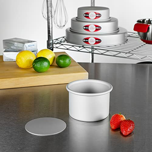 Fat Daddio's PCC-43 Anodized Aluminum Round Cheesecake Pan, 4 x 3 Inch - size: 4 x 3 Inch, style: 3" Depth