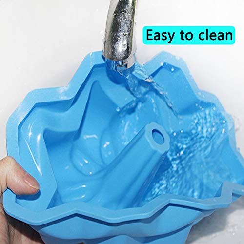 3 Pcs Silicone Cake Bread Baking Molds - Large Swirl, Castle, and Double Flower Shapes for Birthday Party DIY