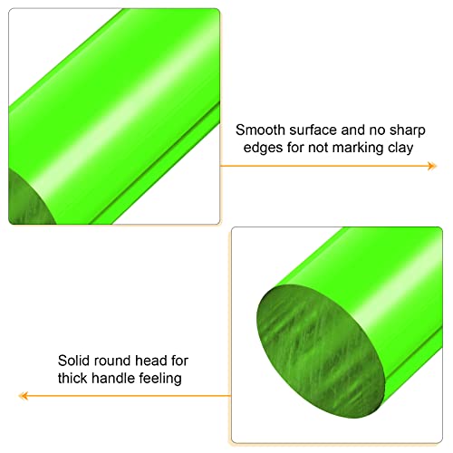 HARFINGTON Acrylic Clay Roller 6 Inch x 1 Inch Solid Non-Stick Plastic Round Tube Roller Polymer Clay Rod Fondant Rolling Pin for Shaping, Sculpting, Modeling DIY Crafts, Green - color: Green, size: 6 Inch x 1 Inch