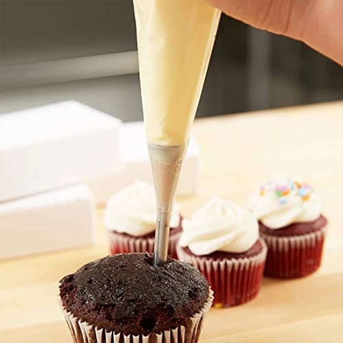 Bismark Piping Tips Set for Donut Filler, Eclair & Cupcake Filling, 3 Pcs - color: L
