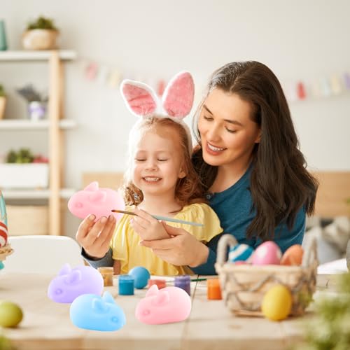 MEMOVAN 3D Easter Bunny Silicone Mold 6 Cavity Silicone Rabbit Mold Easter Rabbit Chocolate Mould for Baking Rabbit Shape Mousse Cake Jelly Dessert Fondant Cheesecake Soap Ice Cube Tray - color: Rabbit